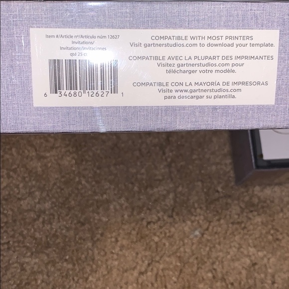 NIB Gartner Gold Foil Wedding Invitation Kit, 50 - Picture 5 of 6